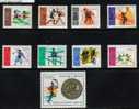 POLAND 1968 24th OLYMIC GAMES MEXICO SET OF 9 NHM Basketball Sport Fencing Cycling Bikes Gymnastics Javelin Jump Boxing - Nuovi