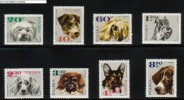 POLAND 1969 SPECIES RACES OF DOGS SET OF 8 NHM Animals - Unused Stamps