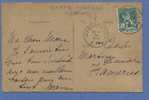 110 Op Postkaart Met Cirkelstempel FRAMERIES Op 14/08/1914 (Offensief W.O.I) - 1912 Pellens