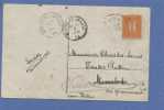108 Op Postkaart Met Cirkelstempels BRUSSEL (MIDI) Op 6/08/1914, Naar MOERBEKE(WAAS)op 7/08/1914 (Offensief W.O.I) - Autres & Non Classés