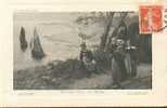 CPA " DEPART POUR LA PECHE " 1912 - Pesca