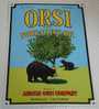 Publicité Tôle "HUILE OLIVE ORSI" - Tin Signs (vanaf 1961)