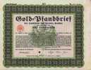 GOLD PFANDBRIEF LANDSCHAFT DER  PROVINZ SACHSEN ,HALLE 500 GOLDMARK 1930 - Banca & Assicurazione