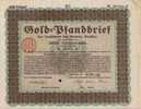 GOLD PFANDBRIEF LANDSCHAFT DER  PROVINZ SACHSEN ,HALLE 3000 GOLDMARK 1926 - Bank En Verzekering