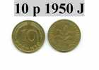 Piece D´allemagne 10 Pfennic 1950 J - Altri & Non Classificati