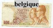 Billet De Belgique 50 Fr - Other & Unclassified