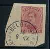 138 Op Fragment Met Stempel BELGIQUE / BELGIE 6  (noodstempel) - 1915-1920 Albert I.