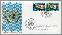 FDC 1978 NU NATIONS UNIES ASSAMBLEE GENERALE MAPPEMONDE ARBRE - Otros & Sin Clasificación