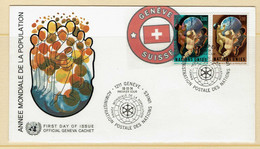 FDC 1974 NU NATIONS UNIES ANNEE MONDIALE DE LA POPULATION - Altri & Non Classificati