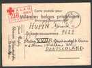 Carte Postale "Belges Prisonniers" CROIX ROUGE  + GEPRUFT , Cirkelstempel BINCHE Op7/12/1940 - WW II (Covers & Documents)