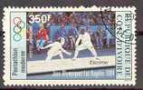 Côte D'Ivoire. Jeux Olympiques Los Angeles 1984. Escrime Fencing. Timbre Usagé. - Schermen