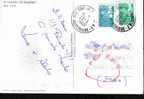 Carte Postale Affranchie Avec  Mariannes De Luquet De La Martinique Pour L'Italie Puis Retour à L'envoyeur - Tarifs Postaux
