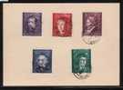 POLAND GEN GOVT FAMOUS POLES SET OF 5 ON COVER CANCELLED KROSNO - Generalregierung