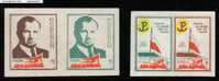 POLAND SOLIDARNOSC LEOPOLD OKULICKI & FLAGS SET OF 2MS (SOLID1008/0675) - Solidarnosc Labels