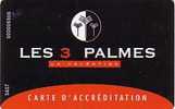 FRANCE CINECARTE LES 3 PALMES LA VALENTINE CARTE ACCREDITATION MAGNET NEUVE RARE - Movie Cards