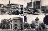 CLICHY - La Mairie. L´Hôpital. La Poste Et L´Eglise Saint-Vincent-de-Paul - Clichy