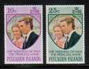 PITCAIRN 1973 ROYAL WEDDING SET OF 3 NHM - Pitcairninsel