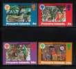 PITCAIRN 1979 CHRISTMAS SET OF 4 + MS NHM - Pitcairn Islands