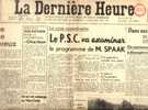 La Dernière Heure Du 27/7/1946 Spaak Ardennes Congo Éléphant Léon Lefèbvre Nuremberg Goering Versailles Robic - Historical Documents