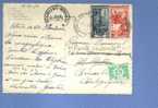 Postkaart Verzonden Vanuit Italie Naar Poste Restante Te Brussel, TX 56 (65c)!! Voor Poste Restante Aangebracht ! Rare ! - Lettres & Documents