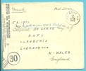 Brief Met Cirkelstempel GENT Op 21/5/45 Met Sluitstrook TOEZICHT DER VERBINDINGEN + Stempel 30 - Guerra '40-'45 (Storia Postale)