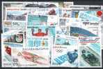 Timbres Thema Luge Et Bob Divers TP Obli De Divers JO D'hiver - Wintersport (Sonstige)