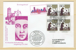 ALLEMAGNE FDC AVEC A BLOC 4 TIMBRES CATHOLICISME FRANCISCO D'ASIS - OISEAUX - Other & Unclassified