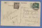110 Op Postkaart Met Treinstempel NAMUR(NAMEN)-MANAGE-BRUXELLES(BRUSSEL) OP 6/8/12 + Franse Strafportzegel (taxe) - 1912 Pellens