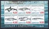 Timbres Du Groenland Thema Baleines  Feuillet ** De 1996 - Balene