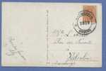 135 Op Postkaart Met Dubbelringstempel Van 1919 Van ANTWERPEN 5 (noodstempel) - 1915-1920 Alberto I
