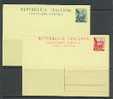 ITALIE - TRIESTE ZONE A - CP TYPE "QUADRIGA" SERIE COMPLETE AVEC VARIETE SURCHARGE 10 Mm - Poststempel