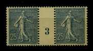 FRANCE Nº 132 ** Paire Millesimee 1903 - 1903-60 Sower - Ligned