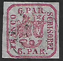 ROMANIA - 1862 6pa Used Coat Of Arms - 1858-1880 Moldavië & Prinsdom