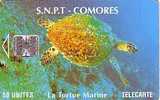 COMORES TORTUE DE MER 50U SC7 SUPERBE - Comoren