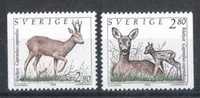 Timbres De Suède 2 Tp ** De 1992 Thema Faune  "Cerf, Biche Et Son Faon" Superbe - Autres & Non Classés