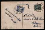 193 Op Postkaart, Cirkelstempel WASMES Met Strafportzegel TX 38, Met Cirkelstempel PATURAGES Op 7/1/1927 - 1922-1927 Houyoux