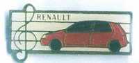 Renault : Cle De Sol Et Voiture Rouge - Renault