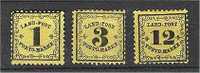 GERMANY, BADEN, POSTAGE DUE STAMPS 1862, COMPL F/VF LH - Ungebraucht