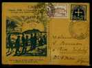 FRANCE Nº  759 Obl. S/Carte Avec Vignette Commemorative 8º Centenaire De La 2º Croisade - Lettres & Documents