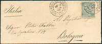 N°16 - 25 Centimes Vert-bleu, Obl. Dc MONTE-CARLO S/ENv. Du 8 Juin 1898 Vers Bologne  -- 133 - Altri & Non Classificati