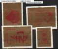 POLAND SOLIDARNOSC SET OF 4 GOLD STAMPS (SOLID0592) - Vignettes Solidarnosc