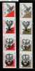 POLAND SOLIDARNOSC EAGLES OF INDEPENDENT POLAND 2 STRIPS OF 4 (SOLID0632) - Vignettes Solidarnosc