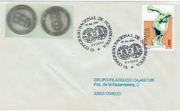 ENVELOPE CANCELLATION CONGRÈS NATIONAL DE NUMISMATIQUE - PIÈCES DE MONNAIE 1984 - Munten