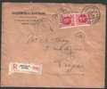 202(x2) Op Aangetekende Brief , Cirkelstempel BRUSSEL Op 20/2/1926 - 1922-1927 Houyoux