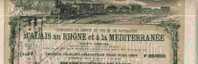 CIE DE CHEMIN DE FER & NAVIGATION D´ALAIS AU RHONE & A LA MEDITERRANEE (1881) - Railway & Tramway