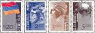 1992 ARMENIA NATIONAL FLAG STAMP OF 4V - Briefmarken