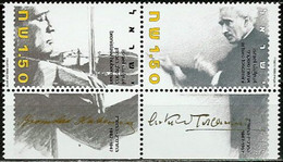ISRAEL..1986..Michel # 1048-1049...MNH...PAAR...MiCV - 10 Euro. - Unused Stamps (with Tabs)
