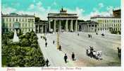 BERLIN    5218  Brandenburger Tor Pariser Platz    Carte Neuve  Dos Non Séparé   1904 - Porte De Brandebourg