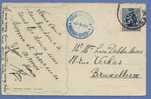 285 Op Kaart Met Bestemming Bruxelles III, Bij Aankomst De Blauwe Stempel BRUXELLES -CHEQUES / BRUSSEL- CHECKS Op 2/1/35 - 1929-1937 Heraldieke Leeuw