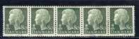 Denmark, Yvert No 569 Strip Of 5 - Used Stamps